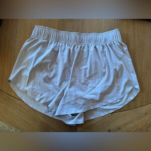 Women’s White Athletic Shorts with Elastic Waistband